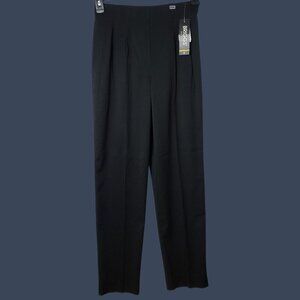 Briggs NY Womens Pleated Straight Dress Pants Black Size 8